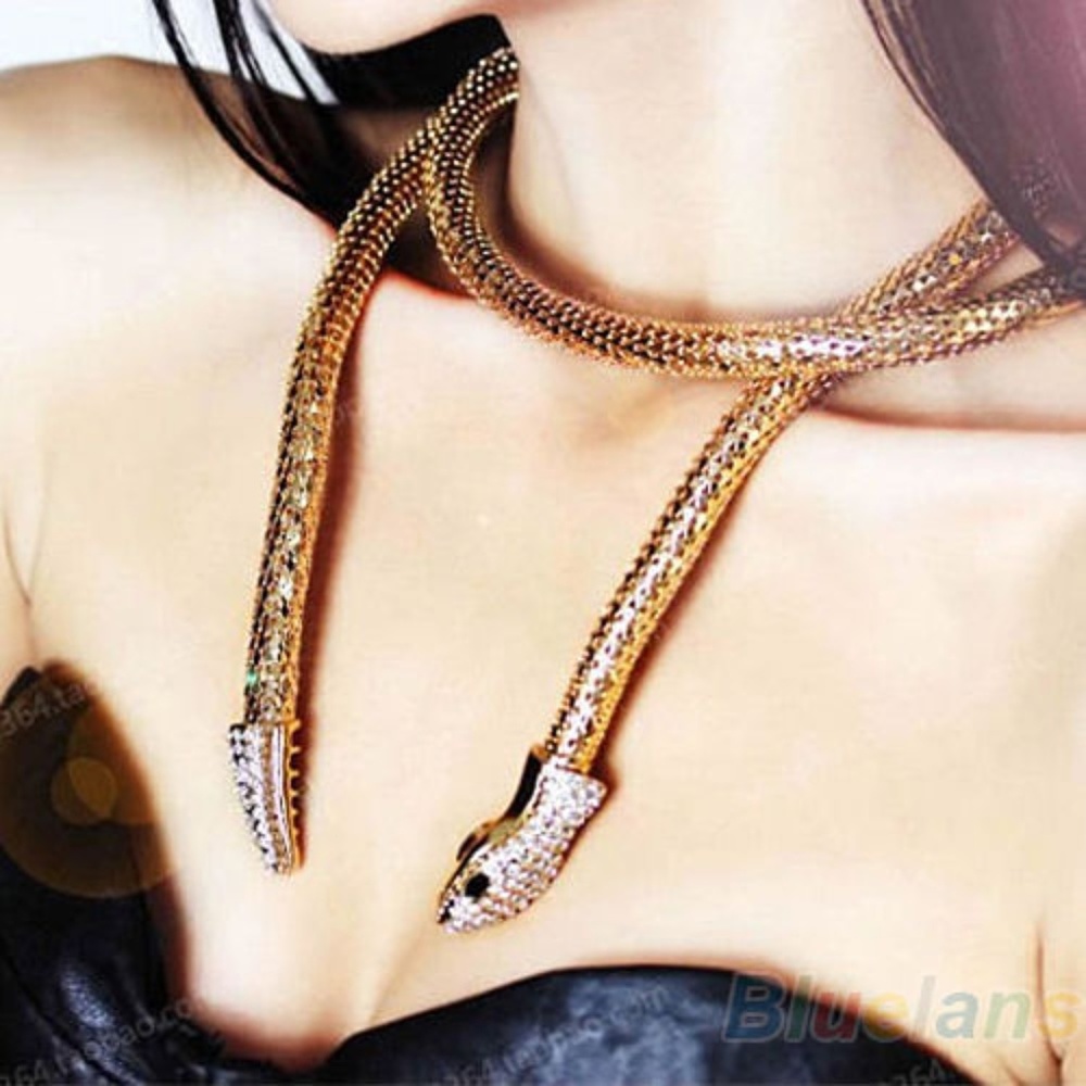 Snake necklace wrap